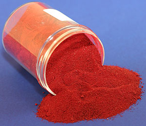 ferric acac is an orange-red powder